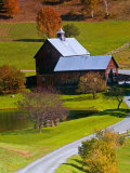 Fall Scenic of Farmland Along Cloudland Road  North of Woodstock  Vermont  USA