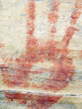 Pre-Historic Native American Pictographs at Bear Gulch near Lewistown  Montana  USA