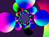 Abstract Pattern with Multi-Coloured Circles