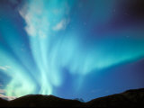 Green Aurora Borealis Around Mt Snowden  Brooks Range  Alaska  USA