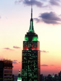 The Empire State Building Illuminated at Night