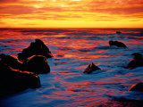 Beautiful Sunset over Gillispie Beach on South Island  New Zealand