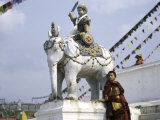 Children by Chorten  Nepal