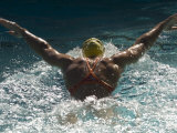 Young Woman Swimming the Butterfly Stroke in a Swimming Pool  Bainbridge Island  Washington  USA