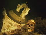The Skull of One of the Tragedys 800 Victims Lies Near One of the Ships Cannons