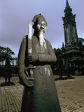 Rows of Mandarin Statues Guard the Weathered Tomb of Emperor Khai Dinh