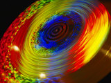 Time Exposure of a Spinning Color Wheel Showing a Spectrum of Hues