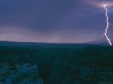 A View of a Lightning Strike over Bighorn Canyon National Recreation Area