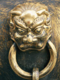 Close View of an Ornate Handle on an Urn in the Forbidden City