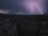 A View of a Lightning Strike from Devils Canyon Overlook