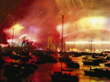 Sydney Harbour Explodes with Light and Sound During the 2000 New Years Celebration