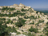 Hilltop Village Bathed in Sunlight