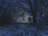 A Winter Evening View of the Quaker Hill House