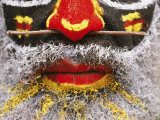 Close View of a Huli Wigmens Face