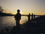 Men Fishing on Sardis Lake Near Oxfod  Mississippi