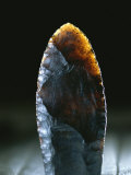 A Close View of an Ancient Stone Spearhead