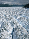 Jagged Top of Hubbard Glacier with Disenchantment Bay in Background