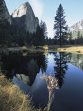 Cathedral Rocks and Reflection on the Surface of the Merced River