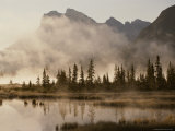 Foggy Sunrise over the Vermilion Lakes