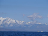 A View of Lake Titicaca Across to the Snow-Capped Andes Mountains