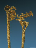 Two Gold Headdress Pins Recovered from a Royal Scythian Tomb