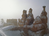 Snow-Dusted Rock Formations in Bryce Canyon National Park