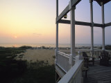 View of Sunset from the Deck of a Beach Cottage