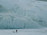 A Scientist Working in the Field Hauls His Sledge Across Lake Hoare