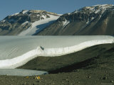 View Across Taylor Valley Towards the Sheer Edge of Hughes Glacier
