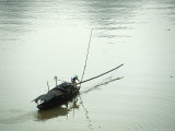 Fishing Boat on the Mingjiang River  Guangxi  China