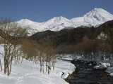 Winter View of Shiretoko National Parks Mountainous Landscape