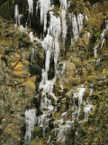 Ice Formations Seeping from Crescent Rock