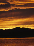 Sunset is Reflected in the Mackenzie River at Camsell Bend