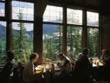 Guests Enjoy a Meal in the Emerald Lake Lodge Dining Room