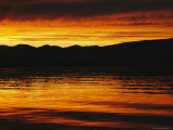 Sunset is Reflected in the Mackenzie River at Camsell Bend