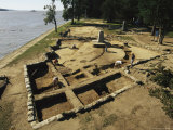 Archaeologists at Work on the Southern Side of the James Fort Wall
