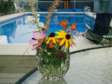 A Bouquet of Flowers in a Glass Vase