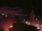 View at Night of Fog-Shrouded Buenos Aires