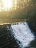 Otter Creek Flowing over a Dam into Otter Lake