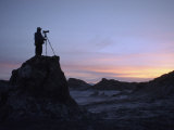A Photographer on an Early Morning Shoot in the Atacama Desert