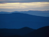 Twilight View of the Blue Ridge Mountains from Big Meadows