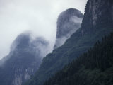Karst Limestone Mountains Above the Li River  Guilin  Guangxi  China