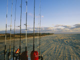 Fishing Poles are Mounted on the Front of a Truck