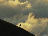 Silhouette of a Hiker at Sunset