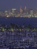 Shelter Island Yacht Harbor with Skyline of San Diego  California