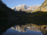 The Majestic Maroon Bells are Reflected in Maroon Lake