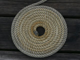A Boat Rope Coiled in a Pattern to Avoid Tangling
