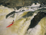 Kayaker Races Off the Top of the Great Falls in the Potomac River