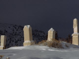 Headstones in the Old Cemetery  Virginia City  Nevada