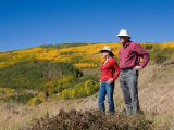 A Couple Admires the Scenery on a Beautiful Fall Day